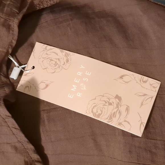 NWT EMERY ROSE short sleeve v-neck button down blouse top shirt SIZE 2X - Picture 13 of 16